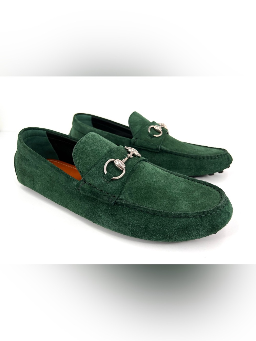 Gucci Men Byorn Horsebit Suede Driver Logo Loafers UK 9.5 - US 10 - EU 43.5 - Picture 11 of 11